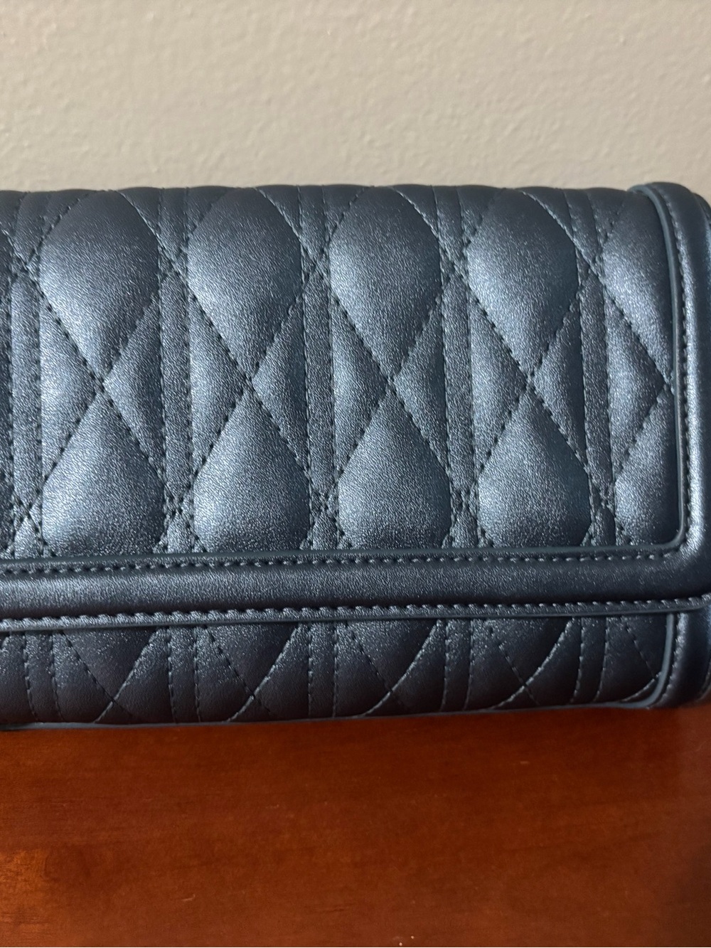 Quilted Shoulder Clutch in Black